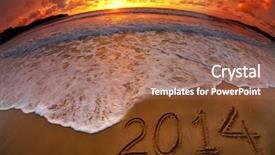  Presentation with new year - Colorful slides enhanced with new year 2014 digits backdrop and a coral colored foreground