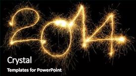  Presentation with new year - PPT layouts with new year 2014 formed background and a black colored foreground