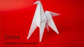  Presentation with chinese new year 2019 - Presentation design enhanced with new year 2014 origami paper background and a crimson colored foreground