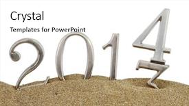  Presentation with new year - Slide set featuring new year 2014 background and a white colored foreground