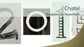  Presentation with new year - Beautiful theme featuring new year 2015 is coming backdrop and a  colored foreground