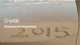  Presentation with new-year - Amazing presentation having new year 2015 written backdrop and a coral colored foreground