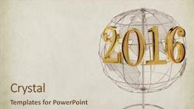  Presentation with antique paper texture - Cool new PPT layouts with new year 2016 with earth backdrop and a lemonade colored foreground