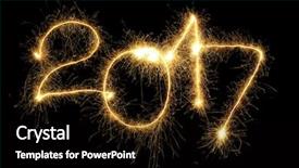  Presentation with chinese new year 2019 - PPT theme consisting of sparking digits over black background background and a black colored foreground