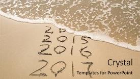  Presentation with new year - PPT theme with new year 2017 is coming background and a coral colored foreground