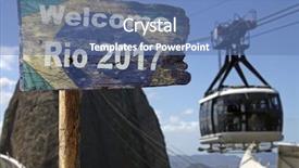  Presentation with new year - Presentation theme consisting of new year 2017 background and a teal colored foreground