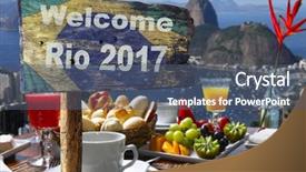  Presentation with chinese new year 2019 - Colorful slide set enhanced with new year 2017 backdrop and a ocean colored foreground