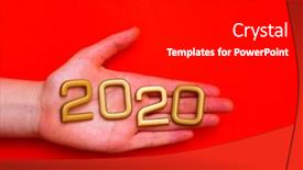  Presentation with new year 2020 - Beautiful PPT layouts featuring new-year-2020-numbers backdrop and a black colored foreground