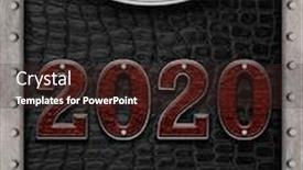  Presentation with new year 2020 - Theme consisting of new-year-2020-wood-number background and a wine colored foreground