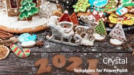  Presentation with 2021 - Theme featuring new-year-2021-concept-holiday background and a tawny brown colored foreground