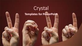  Presentation with sign language - PPT theme having new-year-2021-date background and a wine colored foreground