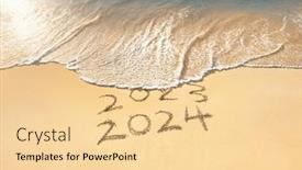  Presentation with new year - Presentation theme enhanced with new-year-2024-celebration and a blonde colored foreground