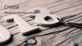  Presentation with new year - Beautiful theme featuring new year and a paint backdrop and a soft green colored foreground