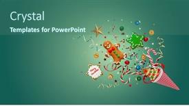  Presentation with new year - Slide set consisting of new-year-and-christmas-concept background and a ocean colored foreground