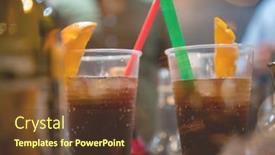  Presentation with christmas party - Cool new PPT theme with new-year-and-christmas-office backdrop and a tawny brown colored foreground