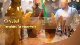  Presentation with christmas party - Slides enhanced with new-year-and-christmas-office background and a tawny brown colored foreground