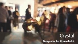  Presentation with christmas party - PPT theme with new-year-and-christmas-office background and a tawny brown colored foreground