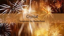  Presentation with new year - Beautiful slides featuring new year and copy space backdrop and a  colored foreground