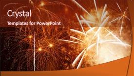  Presentation with fireworks on chinese new year - Theme with new year and copy space background and a  colored foreground