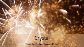  Presentation with fireworks on chinese new year - Colorful PPT layouts enhanced with new year and copy space backdrop and a  colored foreground