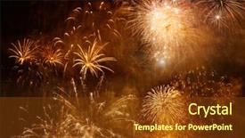  Presentation with fireworks on chinese new year - Slides having new year and copy space background and a  colored foreground