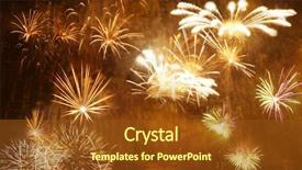 Presentation with fireworks on chinese new year - Slides enhanced with new year and copy space background and a tawny brown colored foreground
