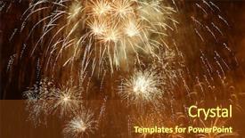  Presentation with new year - Colorful PPT theme enhanced with new year and copy space backdrop and a  colored foreground