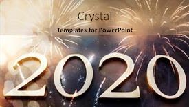  Presentation with new year 2020 - Audience pleasing presentation consisting of new-year-background-shiny-2020 backdrop and a coral colored foreground