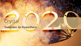  Presentation with new year 2020 - Presentation enhanced with new-year-background-shiny-2020 background and a blonde colored foreground