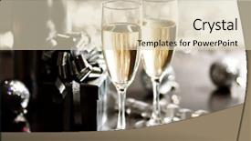  Presentation with christmas card - Amazing slide deck having x mas party - christmas card backdrop and a soft green colored foreground