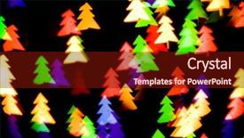  Presentation with lights - Beautiful PPT theme featuring new year bash - abstract background of holiday lights backdrop and a tawny brown colored foreground