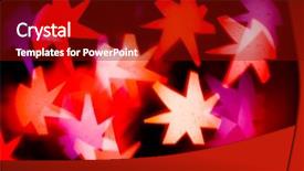  Presentation with star - Amazing PPT theme having new year bash - abstract background of holiday star backdrop and a crimson colored foreground