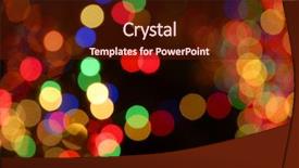  Presentation with light golden lights - Audience pleasing presentation theme consisting of new year bash - holiday lights backdrop and a  colored foreground