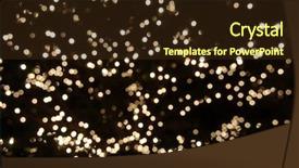  Presentation with light golden lights - PPT theme enhanced with new year bash - holiday lights background and a  colored foreground