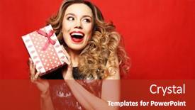  Presentation with happy birthday - PPT layouts consisting of new-year-birthday-holiday-concept background and a crimson colored foreground