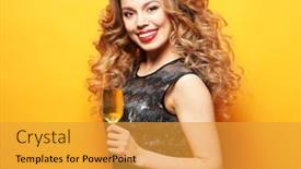  Presentation with birthday - Cool new slide set with new-year-birthday-holiday-concept backdrop and a gold colored foreground