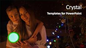  Presentation with happy new year - PPT theme having new year christmas and family background and a  colored foreground