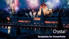  Presentation with budapest - Audience pleasing slides consisting of new year in the city backdrop and a  colored foreground
