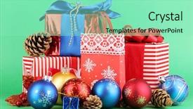  Presentation with new year - Amazing presentation theme having new-year-composition-of-new backdrop and a mint green colored foreground