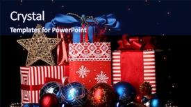  Presentation with new year - Beautiful presentation theme featuring new-year-composition-of-new backdrop and a navy blue colored foreground