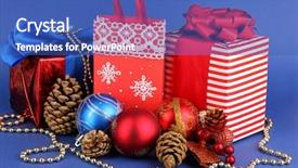  Presentation with new year - Cool new slide set with new-year-composition-of-new backdrop and a ocean colored foreground