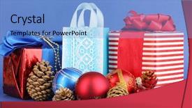  Presentation with new year - Audience pleasing presentation consisting of new-year-composition-of-new backdrop and a light blue colored foreground