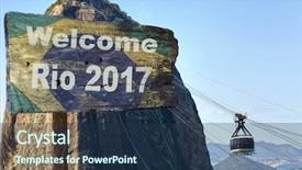  Presentation with rio 2016 - Audience pleasing PPT layouts consisting of new year copacabana beach - rio 2017 backdrop and a ocean colored foreground
