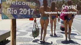  Presentation with rio 2016 - Audience pleasing slide set consisting of new year copacabana beach - rio 2017 backdrop and a tawny brown colored foreground