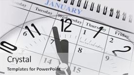  Presentation with new year - Presentation theme enhanced with new year countdown composite image background and a light gray colored foreground