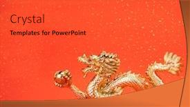  Presentation with dragon - Slide set consisting of new-year-decoration-with-dragon background and a dark gray colored foreground