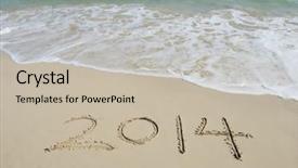  Presentation with 2018 goals text on white - Beautiful theme featuring black sea - salted small fish backdrop and a white colored foreground