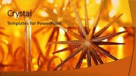  Presentation with romantic christmas - Beautiful slides featuring holiday drink celebration of christmas backdrop and a gold colored foreground