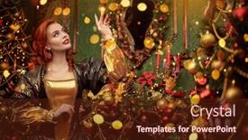  Presentation with fairy tales - Slide set featuring new-year-fairy-tales background and a tawny brown colored foreground