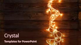  Presentation with new year streamer - Cool new theme with new year festoon on floor backdrop and a wine colored foreground